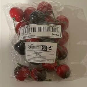 Red and Black Decorative Cherries